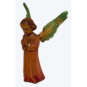 Anri Italy Hand Carved Wood Christmas Nativity Angel 3"